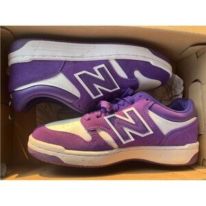 New Balance Purple & White Low-Top Sneakers